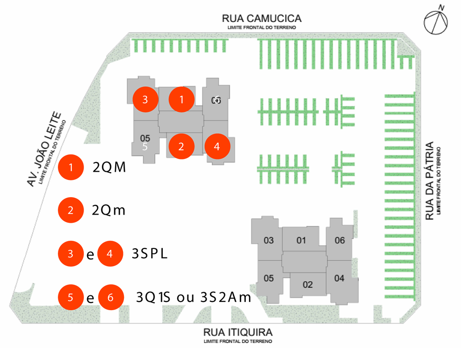 Disposição dos Apartamentos